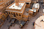 View from above into a part of Jaisalmer Fort, Jaisalmer, Rajasthan, India