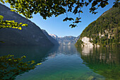 Malerwinkel, Königssee, Berchtesgadener Land, Nationalpark Berchtesgaden, Oberbayern, Bayern, Deutschland