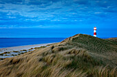 List Ost lighthouse, Ellenbogen peninsula, Sylt island, North Sea, North Friesland, Schleswig-Holstein, Germany