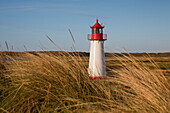 List West lighthouse, Ellenbogen peninsula, Sylt island, North Sea, North Friesland, Schleswig-Holstein, Germany