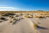 Dunes on the beach, Ellenbogen peninsula, Sylt island, North Sea, North Friesland, Schleswig-Holstein, Germany