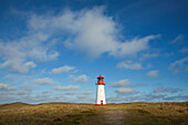 Leuchtturm List West, Halbinsel Ellenbogen, Insel Sylt, Nordsee, Nordfriesland, Schleswig-Holstein, Deutschland