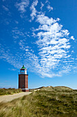 Old lighthouse Rotes Kliff, near Kampen, Sylt island, North Sea, North Friesland, Schleswig-Holstein, Germany