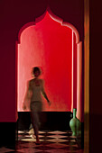 Doorway into main courtyard, El Fenn, Marrakech, Morocco