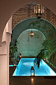 Back courtyard pool, El Fenn, Marrakech, Morocco