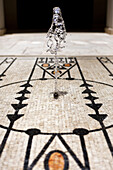 Courtyard fountain with jet of water, Riad Makassar, Marrakech, Morocco