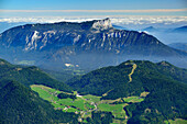 Untersberg and ski area at Toter Mann, Hochkalter, Berchtesgaden National Park, Berchtesgaden Alps, Upper Bavaria, Bavaria, Germany