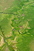 Aerial view on the way to the Snaefellsness peninsula, Iceland, Europe.