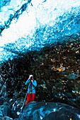 Ice cave, Skaftafell National Park, Southern Iceland, Iceland, Europe