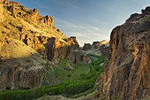 First light on the volcanic spires of Succor Creek State Park in the Owyhee Uplands of SE Oregon