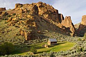 Cabin in Leslie Gulch in the Owyhee Uplands of SE Oregon