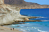 Cabo de Gata, Cala de Enmedio, Beach, Biosphere Reserve, Cabo de Gata-Nijar Natural Park, Almeria, Spain, Europe