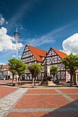 Market square in Hofgeismar on the German Fairy Tale Route, Hesse, Germany, Europe