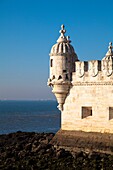 Torre de Belem, Belem Tower or Tower of St Vincent, Unesco World Heritage Site, Belem district, Lisbon, Portugal, Europe