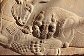 Scene from Persian mythology, Persepolis, Iran