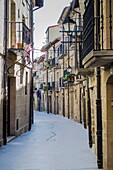 Main street of Laguardia village, La Rioja, Spain