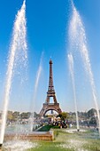 Eiffel Tower and the Trocadero Fountains, Paris, France, Europe