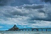 The Heringsdorf Pier is a pier at the Baltic Sea The pier is 508 meters long It was built in 1995, Heringsdorf, Usedom Island, County Vorpommern-Greifswald, Mecklenburg-Western Pomerania, Germany, Europe