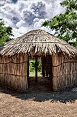 Indigenous tride huts, at Centro Ceremonial Indigena de Tibes, Ponce, Puerto Rico