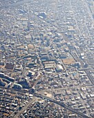 Aerial image of dense suburbs over Japan