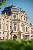 Hofgarten und Residenz, Barock Stil, Würzburg, Franken, Bayern, Deutschland, UNESCO