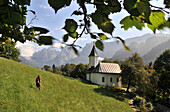 Antoniuskapelle am Wilden Kaiser im Kaisertal über Kufstein, Tirol, Österreich