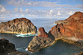 Am Leuchtturm da Ponta da Barca im Norden, Insel Graciosa, Azoren, Portugal