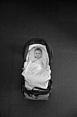 Baby in Buggy, High Angle View