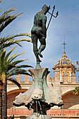 Real Alcazar, Garden Of The Alcazar, Neptune Fountain, Seville, Andalusia, Spain