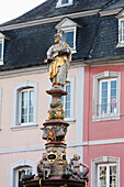 Petrusbrunnen (St. Peter's Fountain) On Hauptmarkt (Main Market) Square, Trier, Rhineland-Palatinate, Germany