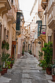 Street Scene Featuring Houses With Enclosed Balconies, Vittoriosa (Birgu), Malta