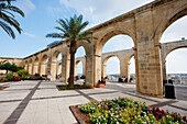 Arches In Upper Barrakka Gardens, Valletta, Malta