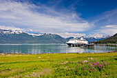 Cruise Ship Docked At Haines Harbor In Portage Cove, Haines, Southeast Alaska, Summer
