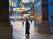 'Turkey, Istanbul Province, Tourists At Hagia Sophia; Istanbul'