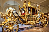 UK, England, Surrey, London, Buckingham Palace, Great Britannia Coach in Royal Mews