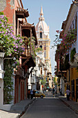 Colombia, View towards Cathedral, Cartagena