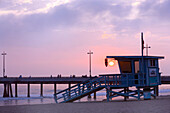 Sunset On Beach, Malibu, California