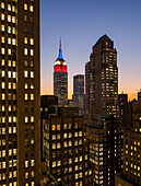 Midtown Skyline with Empire State Building at Dusk, New York City, USA