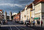 Friedrich Ebert Street with Nauen Gate, Potsdam, Brandenburg, Germany