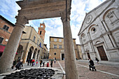 Pienza cathedral on cathedral square, Pienza, South Tuscany, Tuscany, Italy