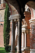 Church ruins of San Galgano abbey, Chiusdino, Siena, South Tuscany, Tuscany, Italy