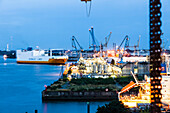 Hafen am Abend, Hamburg, Deutschland