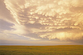 Prairie under threatening thunder clouds, South Dakota