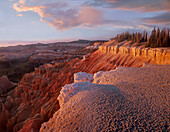 Overlooking erosional formations called hoodoos, Bryce Canyon National Park, Utah