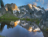 Reflections in Wasco Lake, Twenty Lakes Basin, Sierra Nevada, California