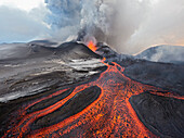 Tolbachik Volcano erupting, Kamchatka, Russia