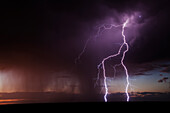 Thunder storm and lightning, Kgalagadi Transfrontier Park, South Africa