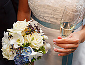 bride with bridal bouquet