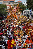 Costumed dancers celebrate the New Year with the Junkanoo Parade on January 1, 2013 in Nassau, Bahamas  The carnival like festival is celebrated in the early hours of the New Year lasting until the late morning and dates back to slavery days
