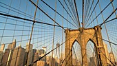 Brooklyn Bridge with Lower Manhattan Skyline,New York City, USA